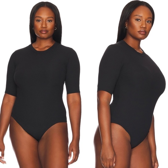 SPANX Suit Yourself Rib-Knit Short Sleeve Crewneck Bodysuit Size Small NEW - Picture 6 of 11